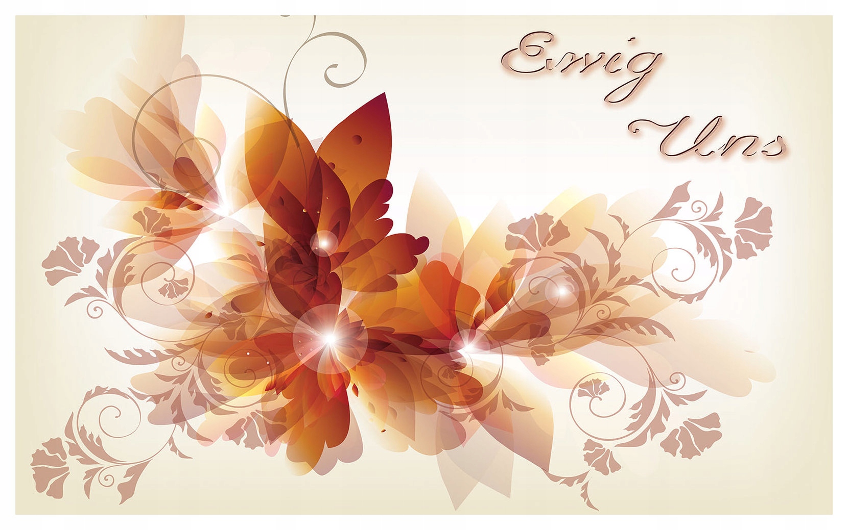 Tapeta Květiny Ewig Uns romantické vektorové jemné závěsy 350x250 lepidlo