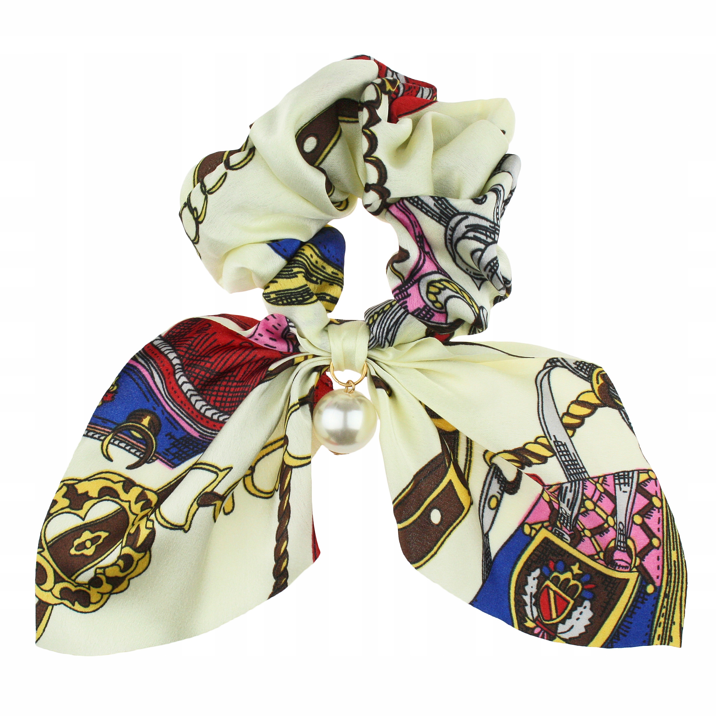 KOLOROWA MATERIAŁOWA GUMKA DO WŁOSÓW SCRUNCHIE