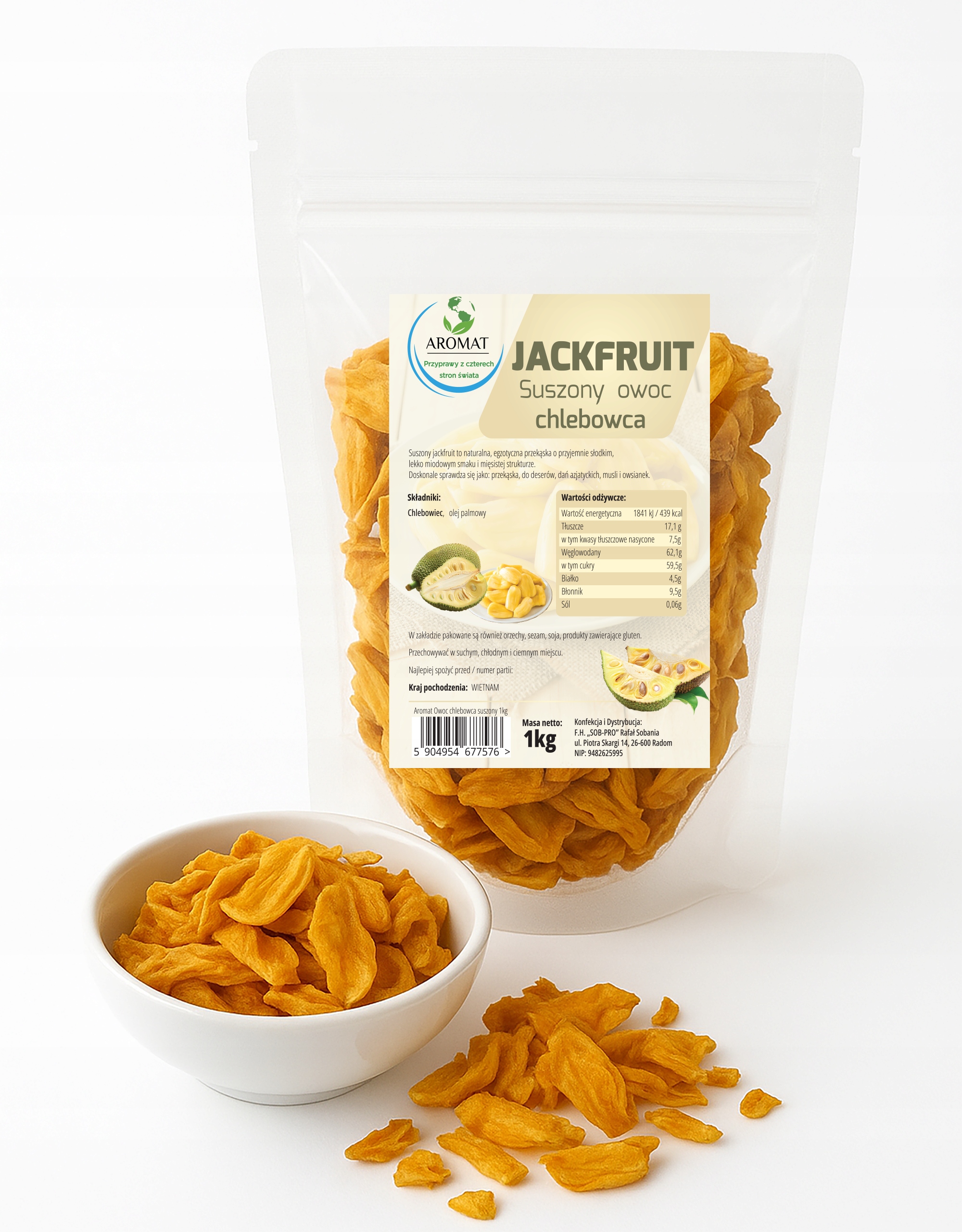 Levně Sušený Chlebovník, Ovoce Chlebovníku 1 Kg Přírodní Jackfruit, Kvalita 1000 G