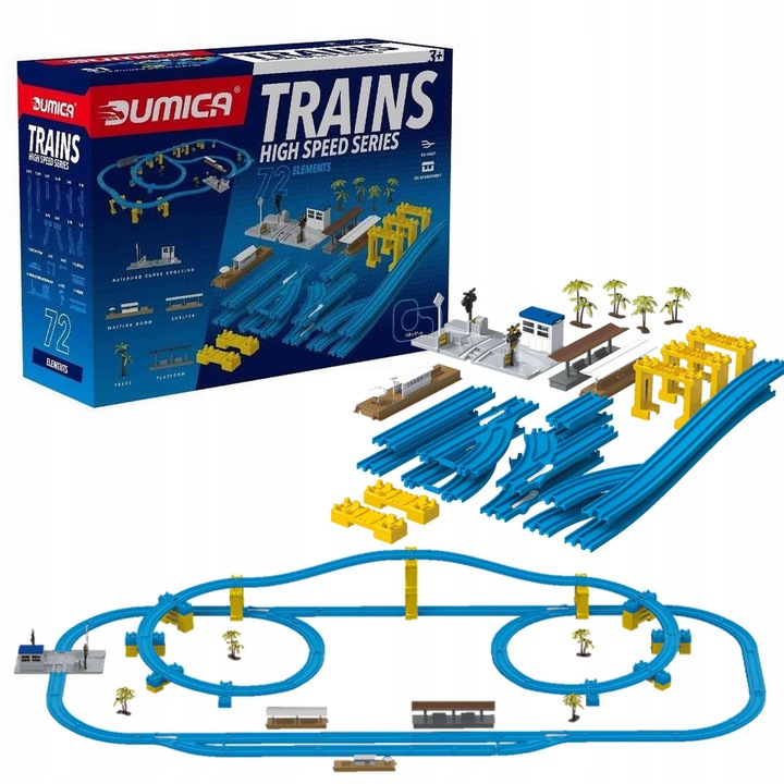 Набор железнодорожных путей для аккумуляторного поезда Dumica.