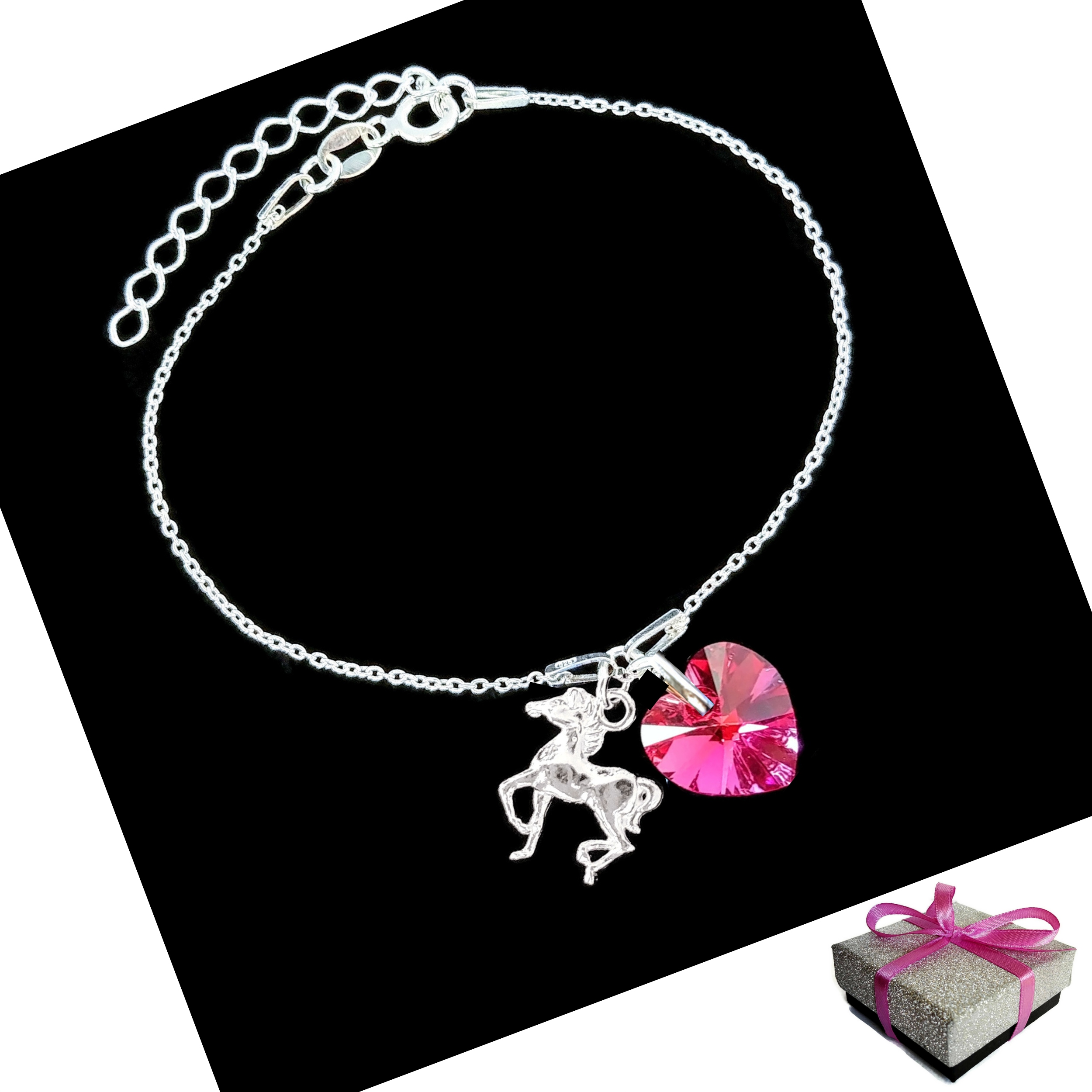 

Bransoletka Koń Konik z Koniem Swarovski Srebro