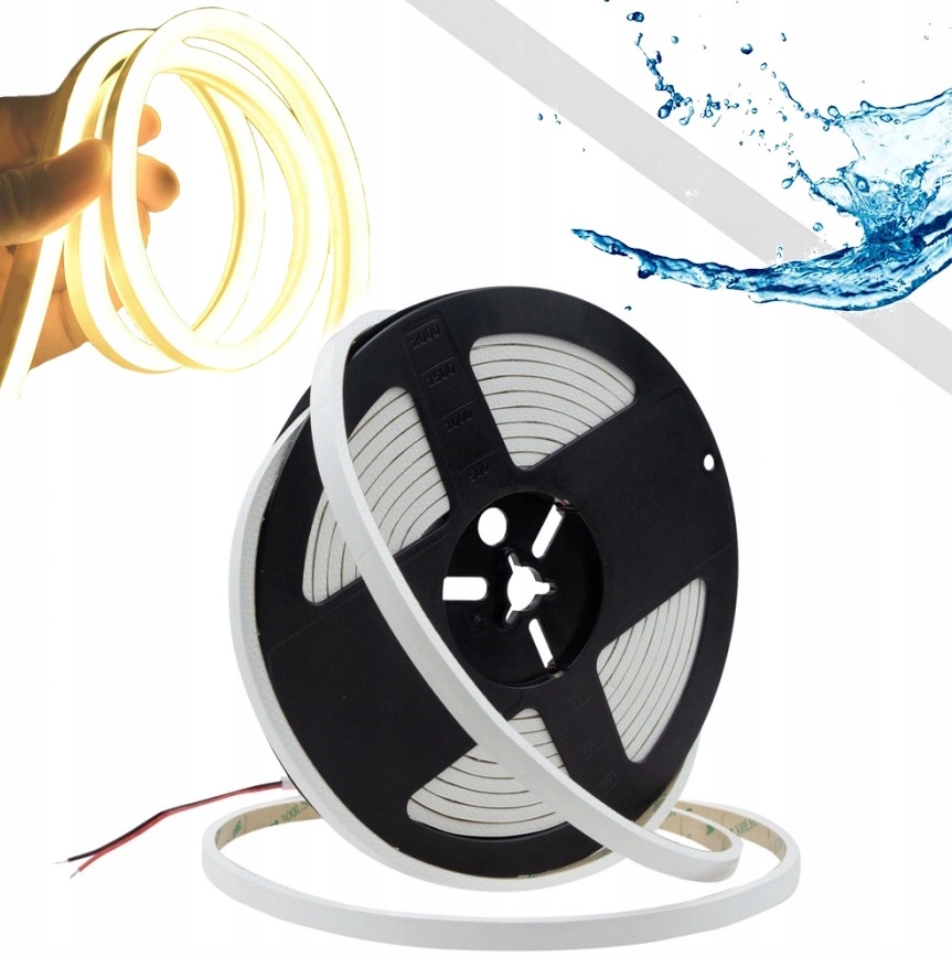 Hermetická Led páska 24V Neon Cob 480LED/m Teplá 7W/m 310lm/m IP67 5M