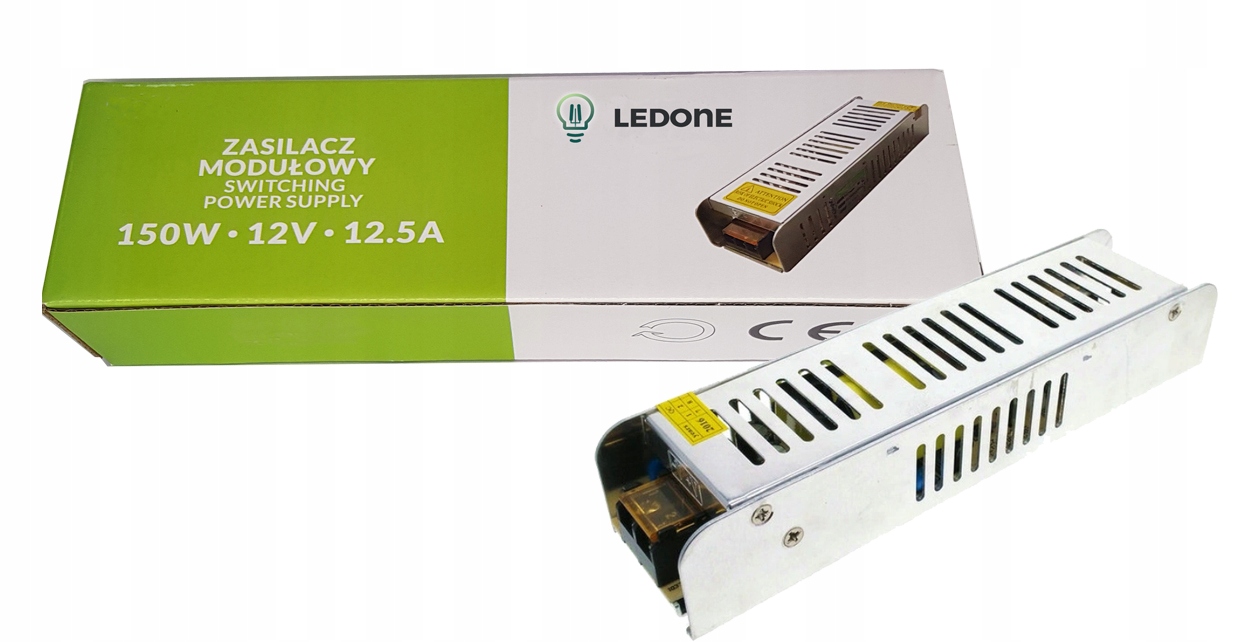 

Zasilacz Montażowy 12V 150W Slim do Led taśma Cctv