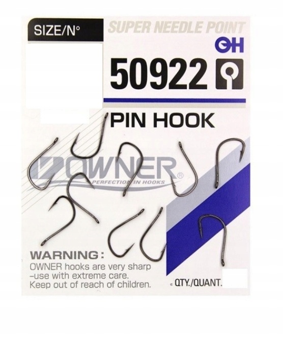 Haczyki Owner z oczkiem Pin Hook do wafters dumbels kulek HO-50922 Nr 6