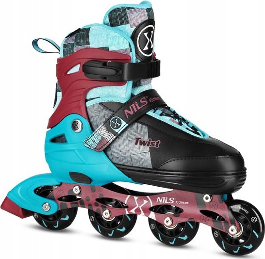 Brusle 2V1 Kolečkové Brusle Nils Extreme Twist NA13810 Velikost S (31-34)