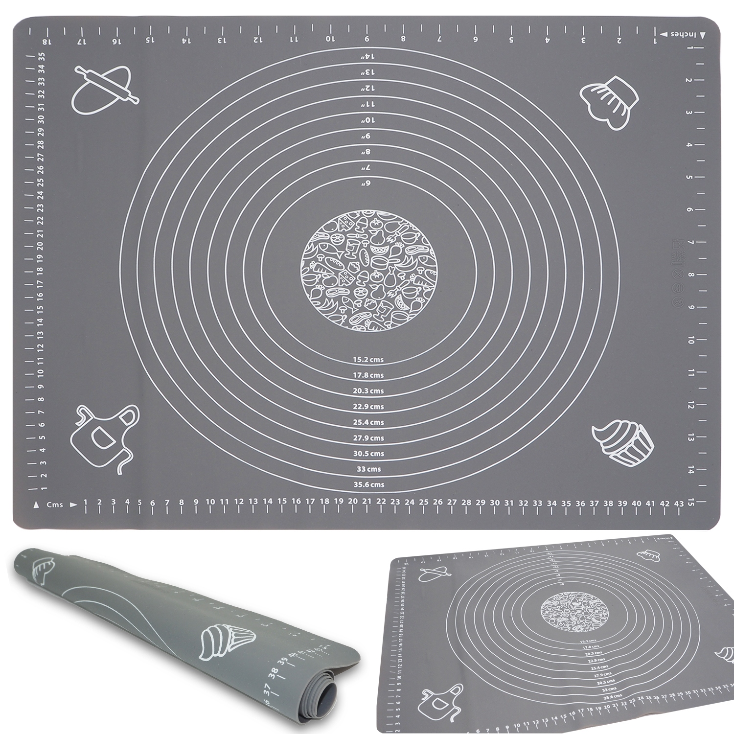 

Duża Stolnica Silikonowa XL Mata Kuchenna +miara