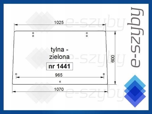 čelní sklo traktor Fiat řady 80 90 94 zadní zelená