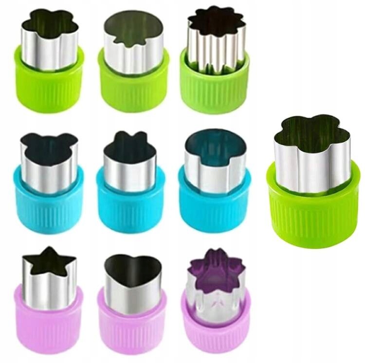 FOREMKI WYKRAWACZE FORMA DO OWOCÓW WARZYW CIASTEK CARVING OZDOBA 10szt 89 Kod producenta Xx611