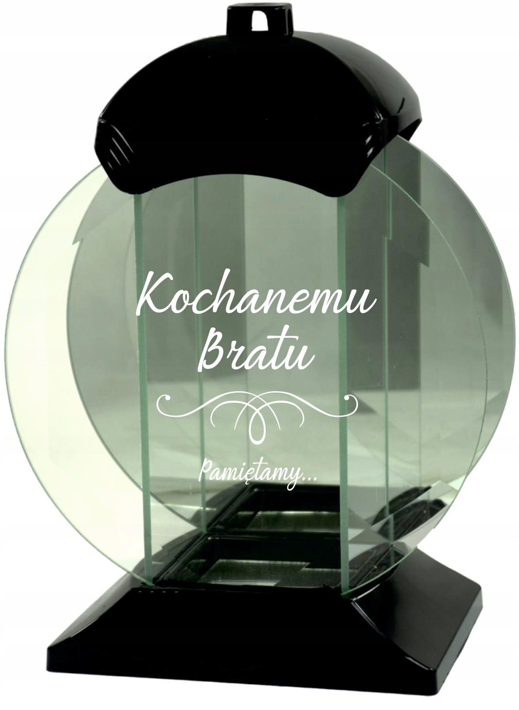 Hřbitovní Svíčka Skleněná rytina Milovanému Bratrovi Vzpomínáme