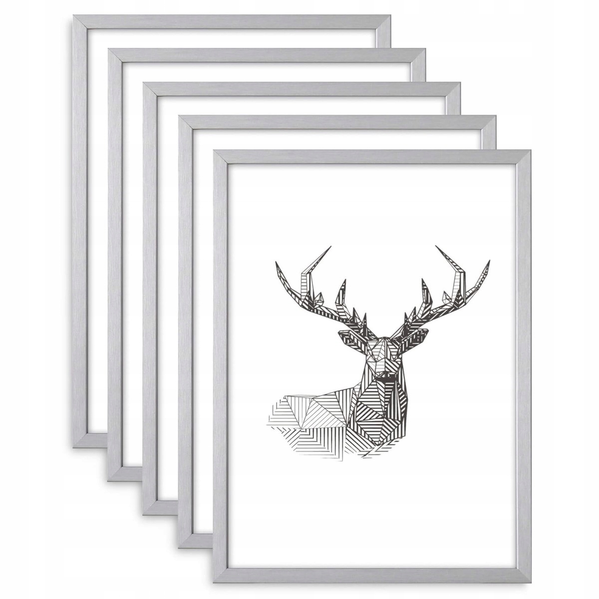 Sada Rámečků Rámeček Na Fotografie 5ks 30x40 Stříbrné