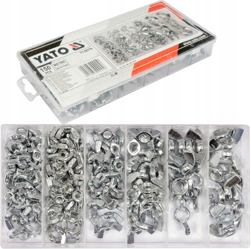 

Yato YT-06776 Zestaw Nakrętek Motylkowych 150 Szt