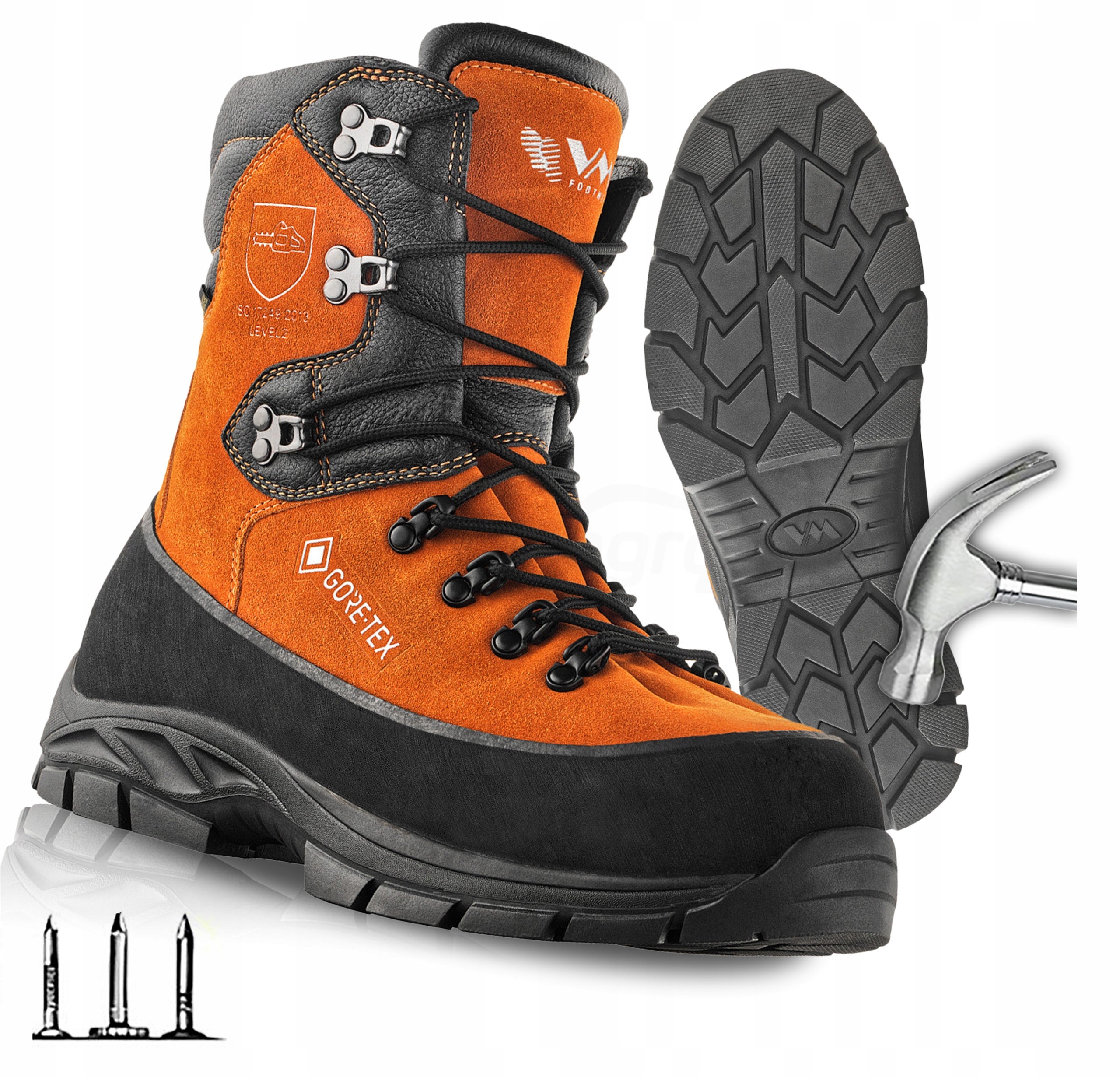 Ochranná obuv pro dřevorubce Pilarza proti proříznutí VM Footwear Curych S7L Sr 45