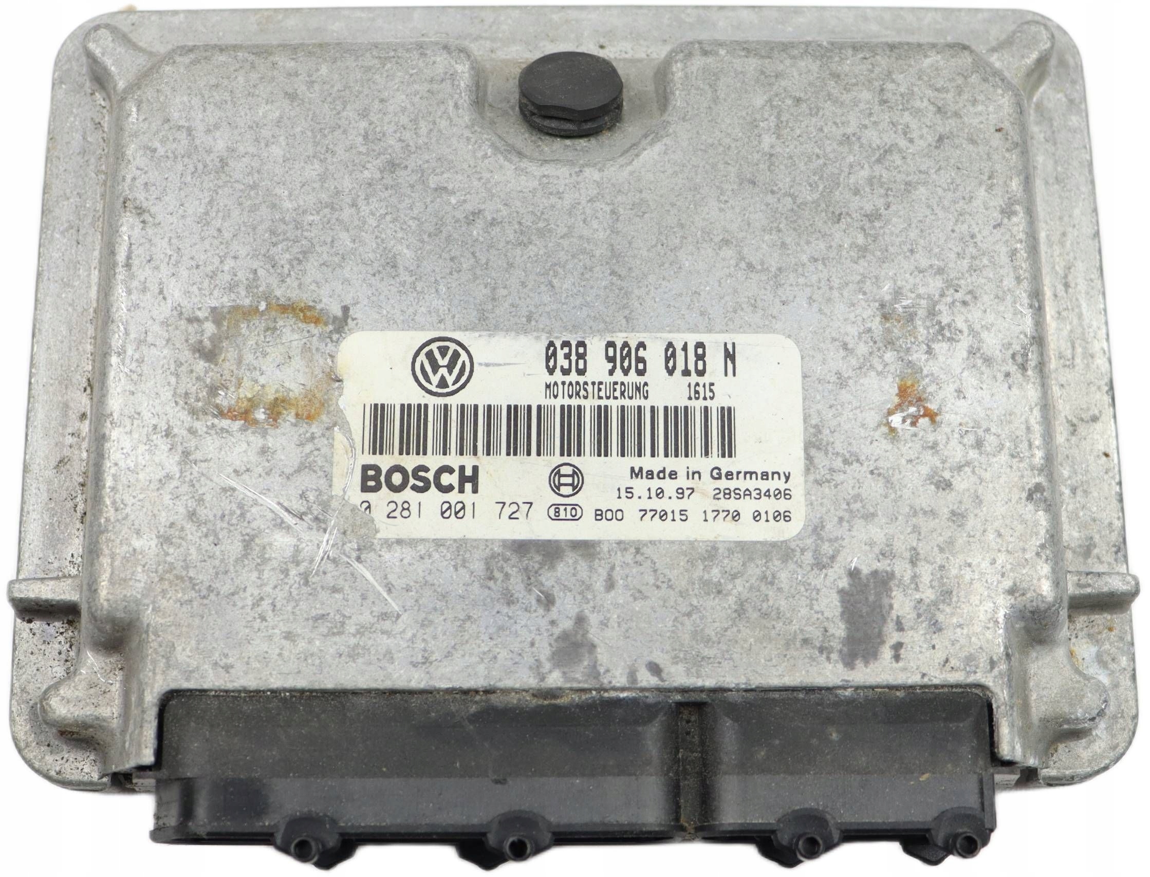 VW PASSAT B5 control unit computer module of the engine 1.9 TDI 038906018N 0281001727