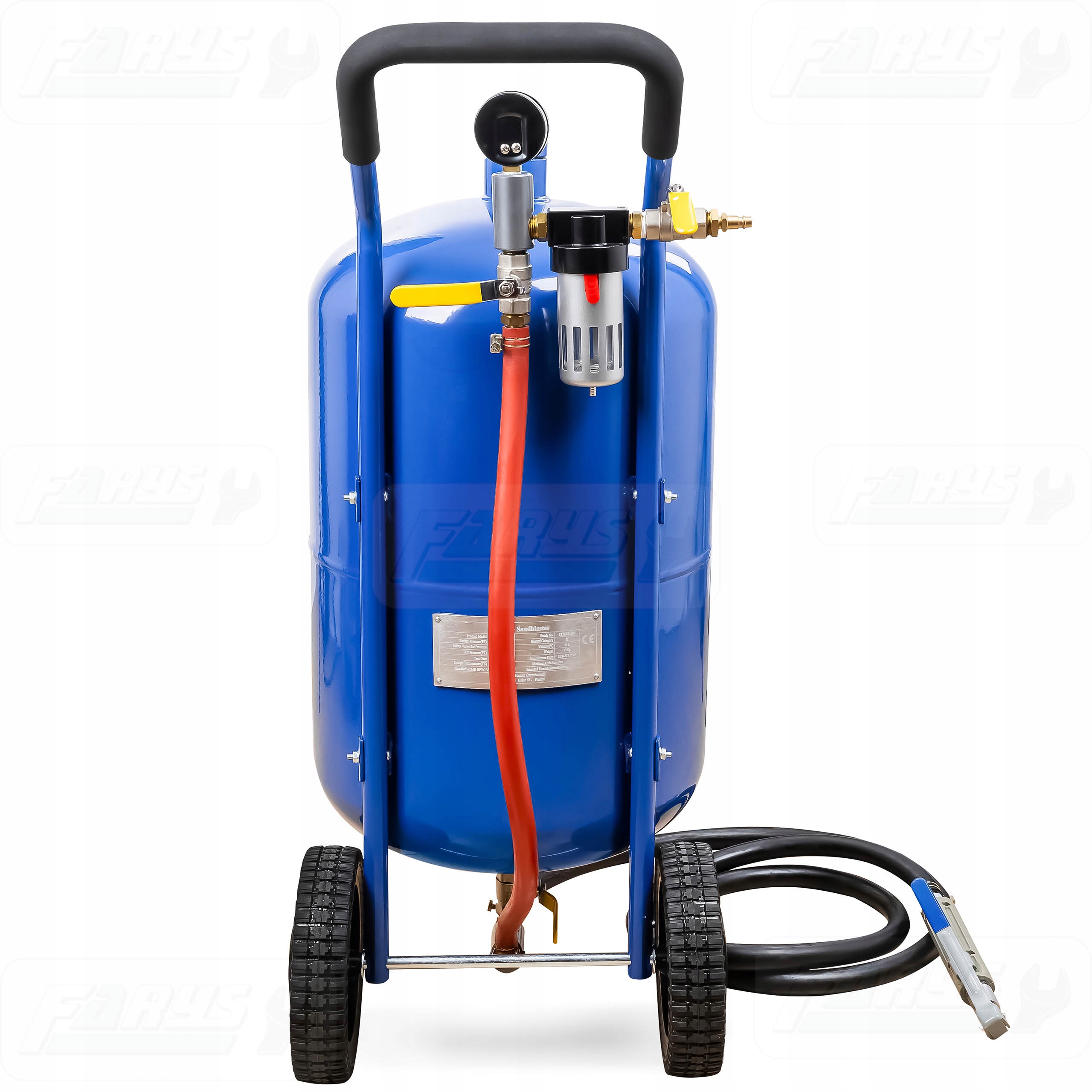 Zestaw do piaskowania: piaskarka 76l + ścierniwo piasek 250kg Pojemność 76 l