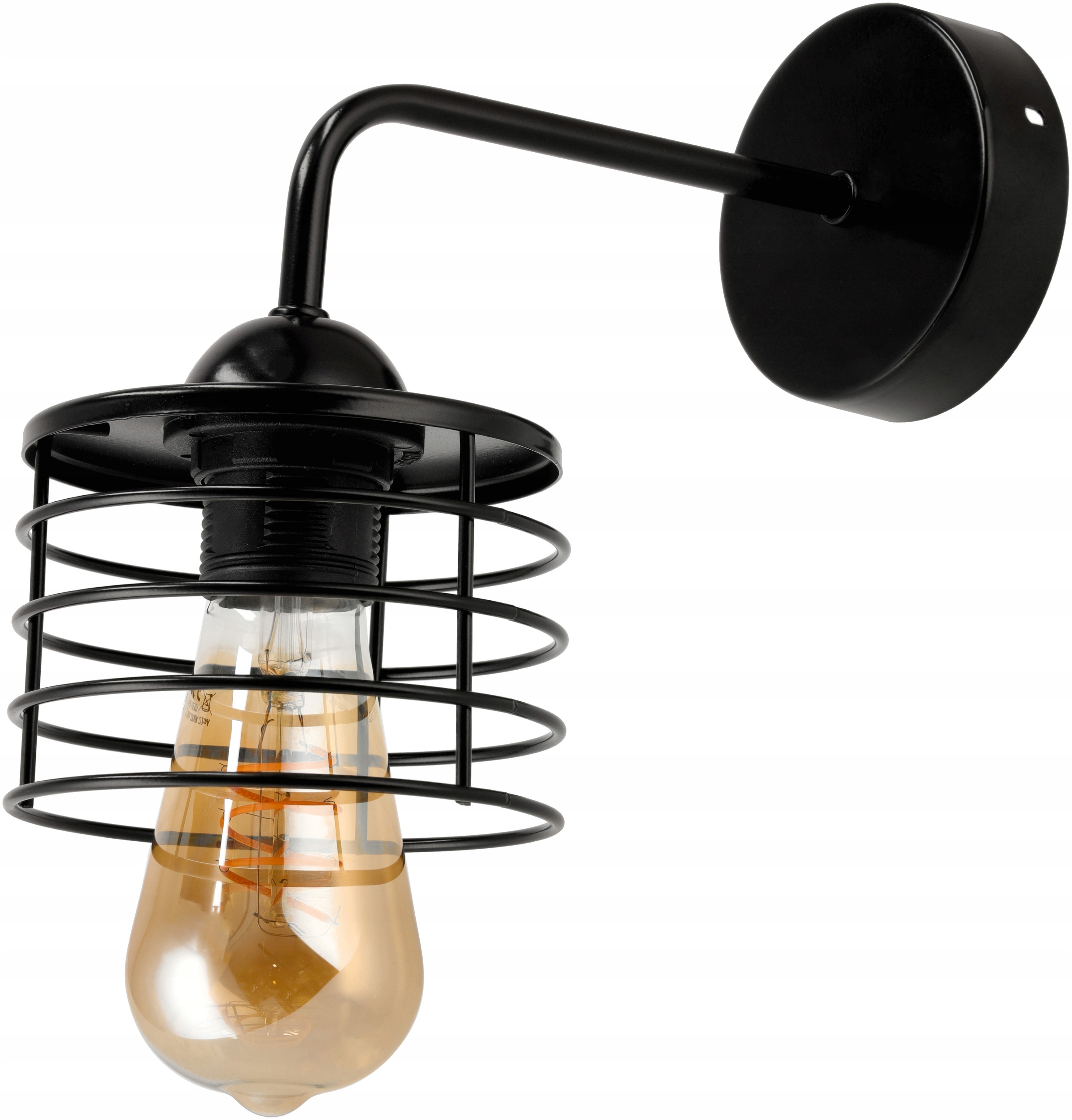 Kinkiet Lampa LED Ścienna Loft Edison Czarny 1xE27