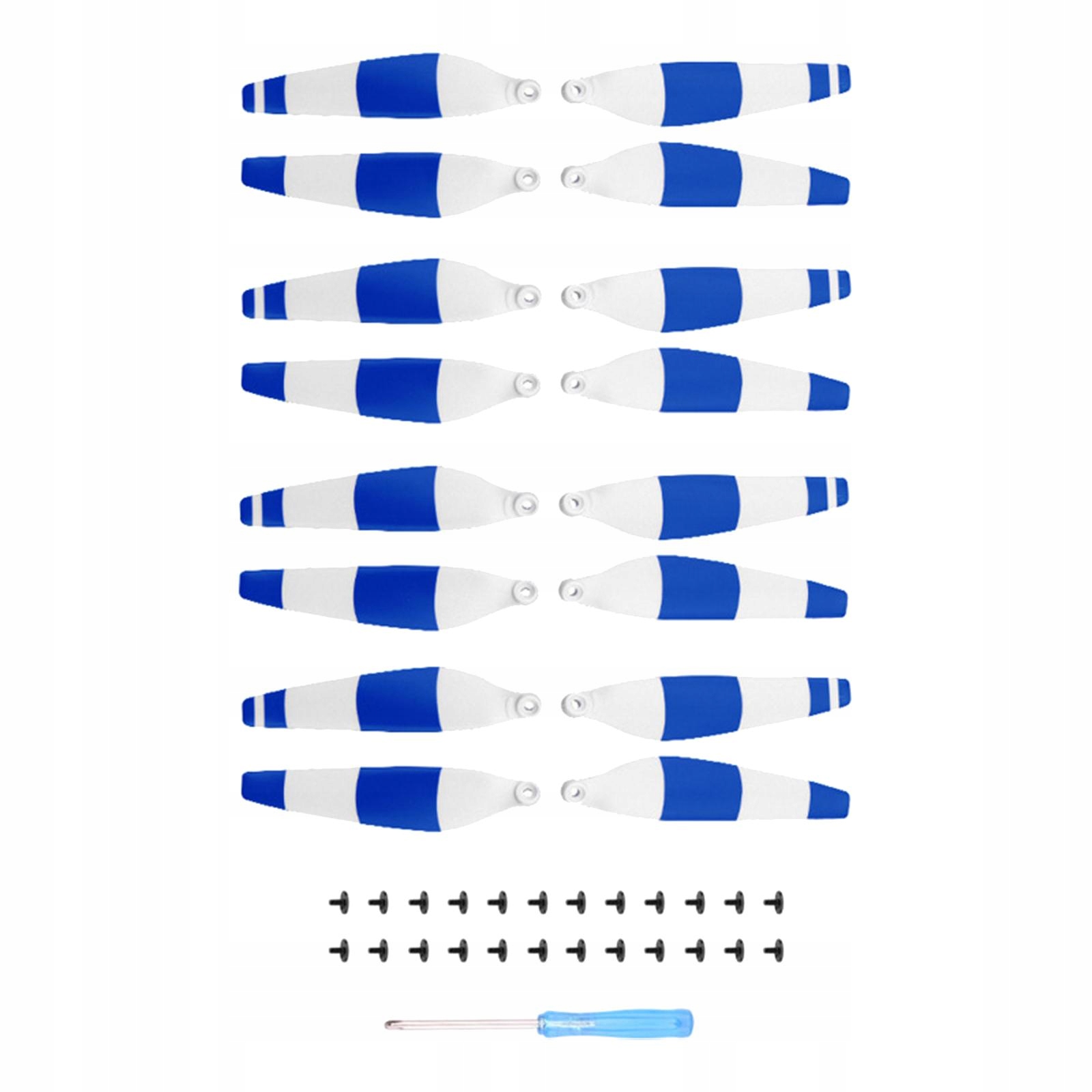 16Pcs Attractive Propellers Props with Screws and Screwdriver blue white