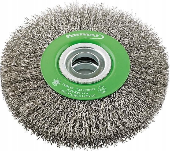 Kulatý kotoučový kartáč Inox 125x22 mm Format