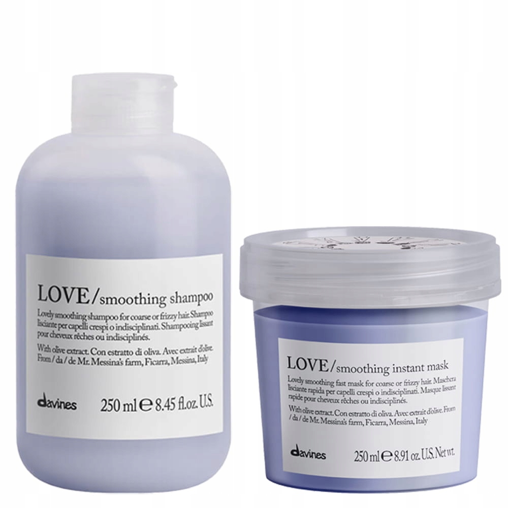 Davines Love Smoothing sada pro krepaté vlasy šampon maska