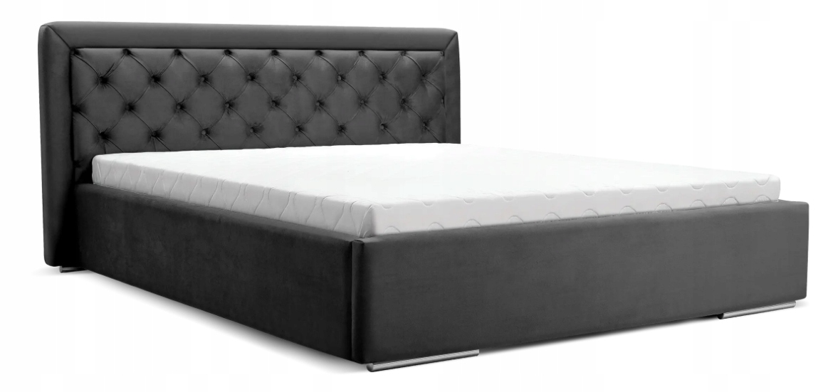 Madera Čalouněná postel 160x200 černá s automatem, pohodlné Výrobce