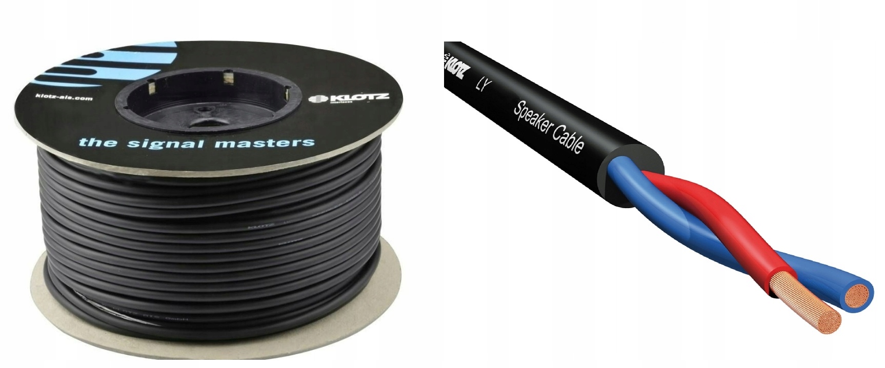 100M Klotz LY240 Profesionální Reproduktorový Kabel Ofc 2x4mm Rolka