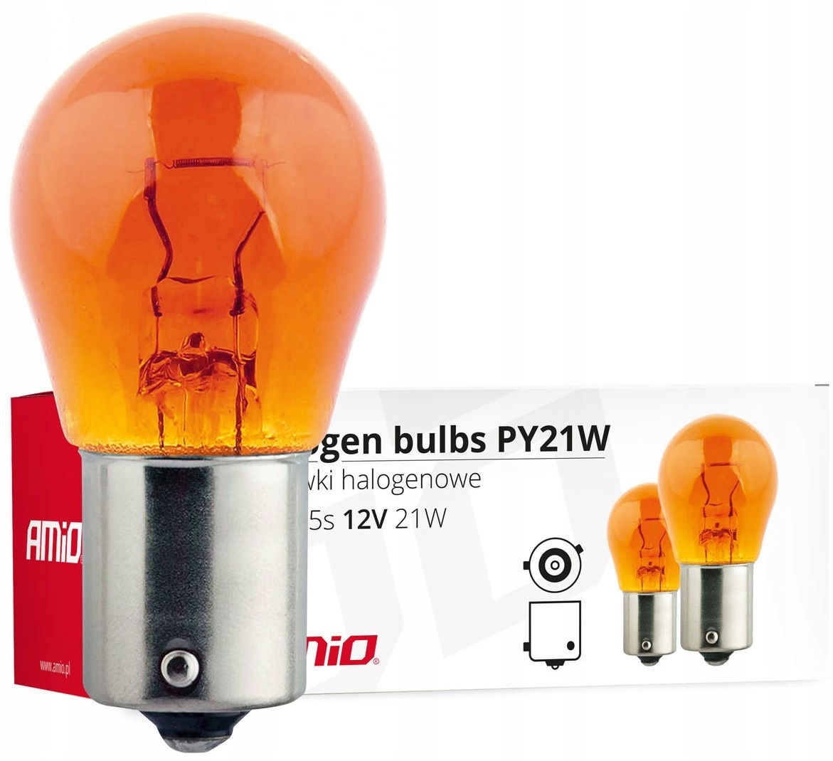 Żarówki Żarówka PY21W 12V BAU15S Pomarańczowa x10sztuk Zestaw