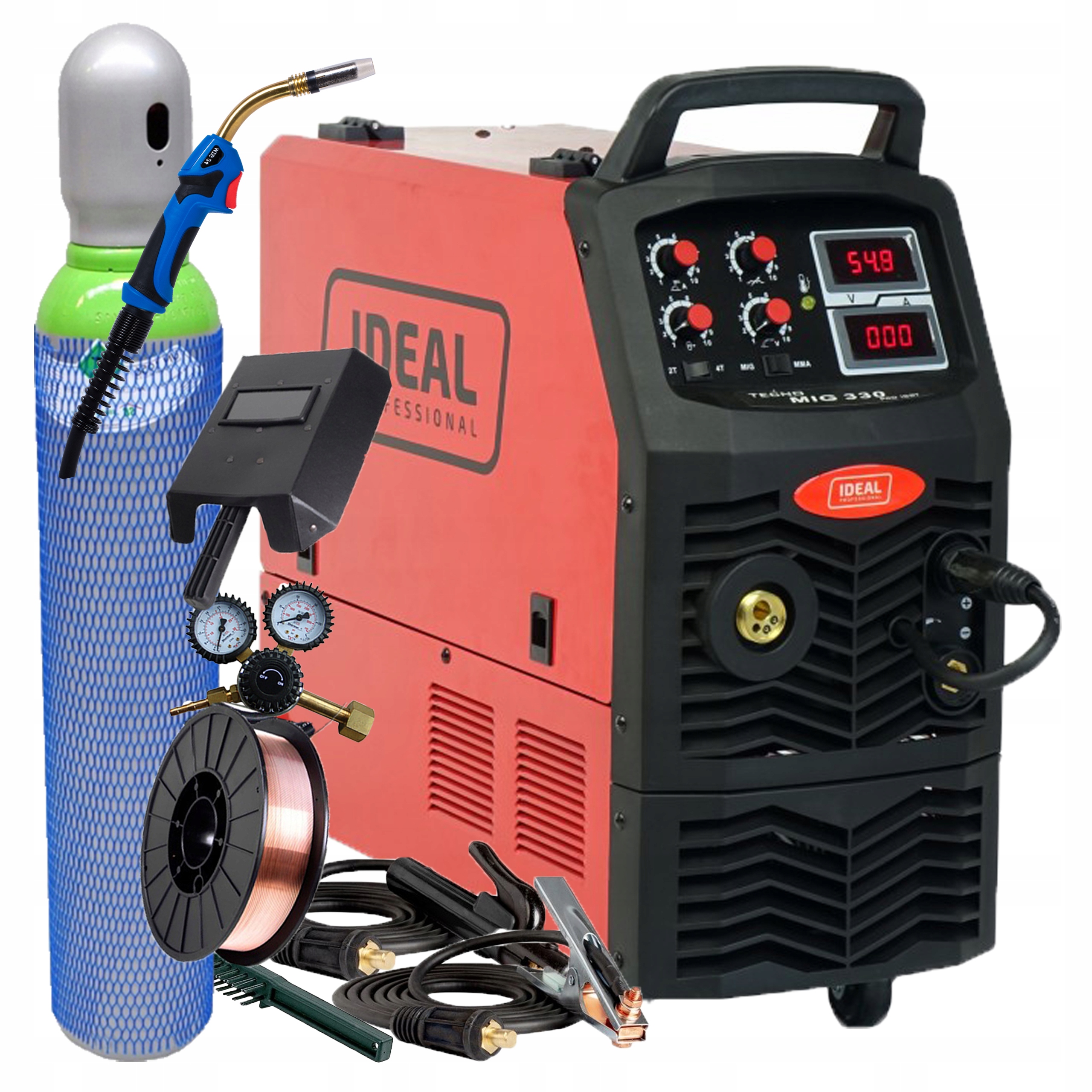 Spawarka Migomat Tecno Mig 330 Ideal Mma Tig 3W1 330 Półautomat Zestaw