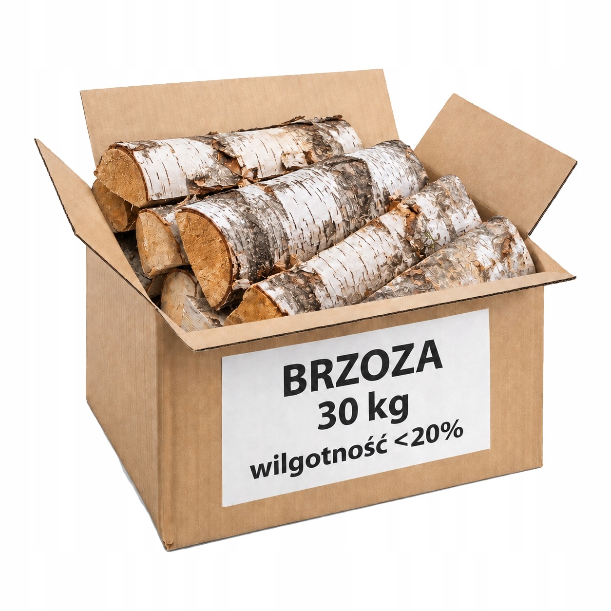 Drewno kominkowe Brzoza 30 kg suszone komorowo <20% 30-35 cm Premium