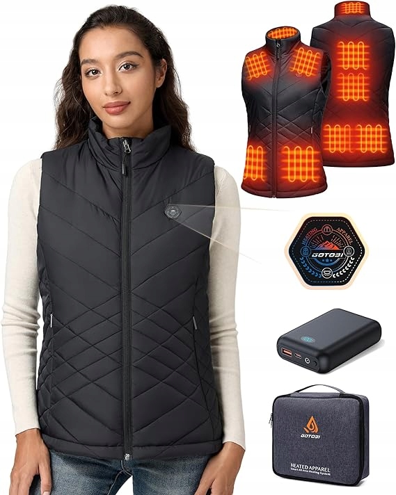 Damska kamizelka XL grzewcza z powerbankiem 16000 mAh Gotobi