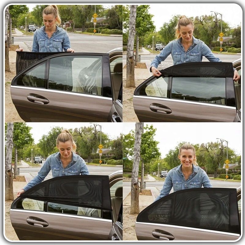 MOSKITIERA OSŁONA SAMOCHODOWA NA SZYBY DO SAMOCHODU ZASŁONKI AUTA 2 SZT Kod producenta 31N