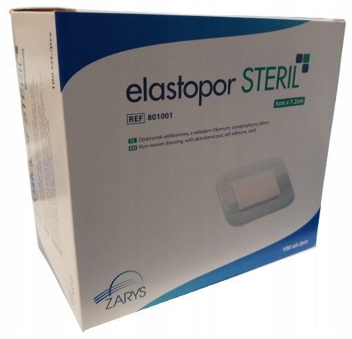 

Elastopor Steril jałowy przylepiec 5x7,2cm 100szt