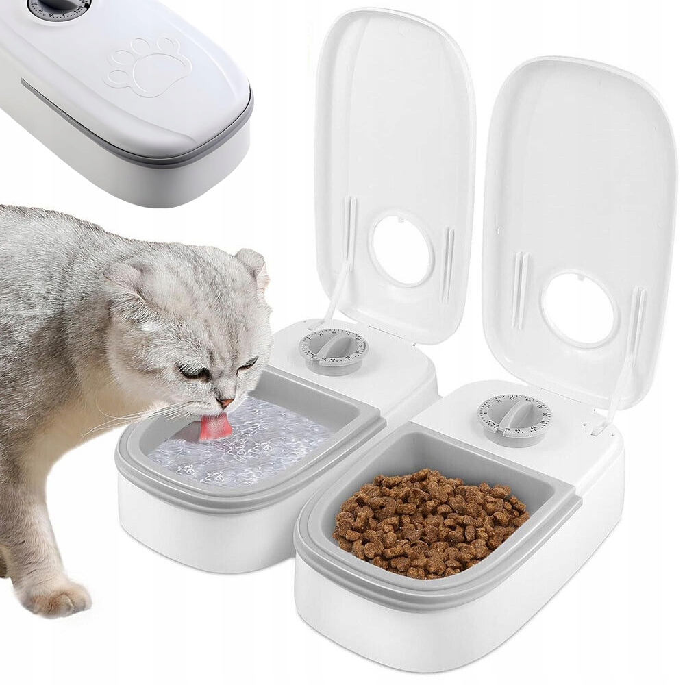 Levně Automatický Dávkovač Dávkovač S Časováním Pro Kočky A Psy Abs