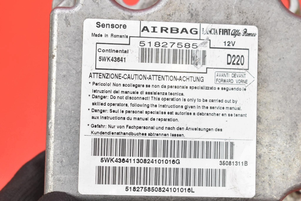 modulo SENSOR airbag airbag 51827585 FIAT BRAVO 2 II 07-11
