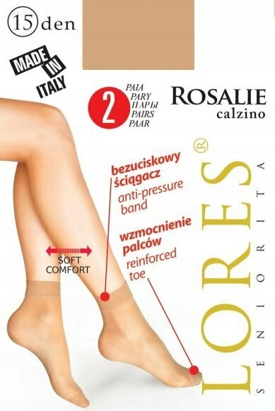 

Rosalie Camel Cienkie skarpetki damskie 2 szt.