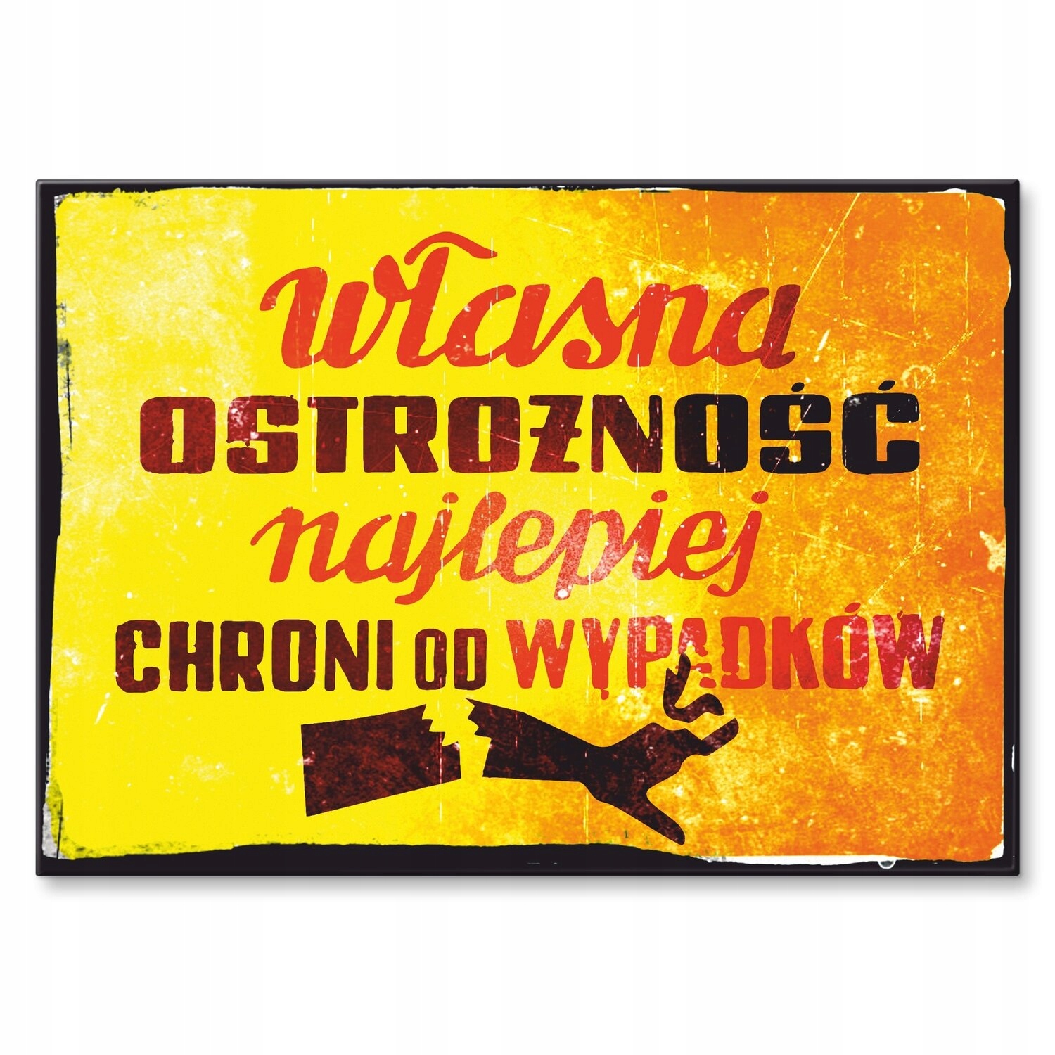 Kovový plakát, vlastní opatrnost Dárek 42 x 59 cm