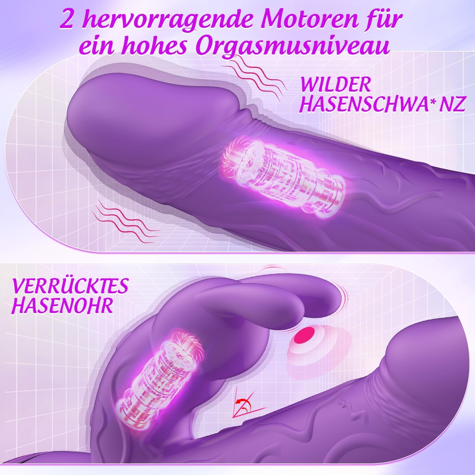 LOTUSBLOOMS Wibrator Dildo Realistyczny G-Punkt Klitoris Wodoodporny IPX6 — miniatura 3
