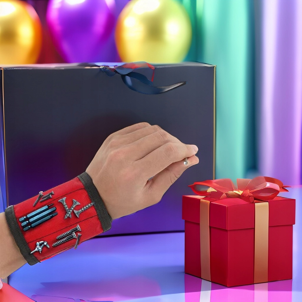 2SZT OPASKA MAGNETYCZNA MAJSTERKOWICZA PREZENT DLA FACETA MĘŻA NA URODZINY Liczba kieszeni 2