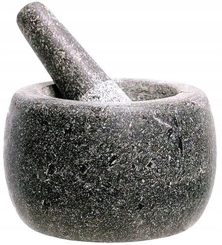 Kuchyňský hmoždíř Granitový kamenný s paličkou Výška 10 cm Jade Temple