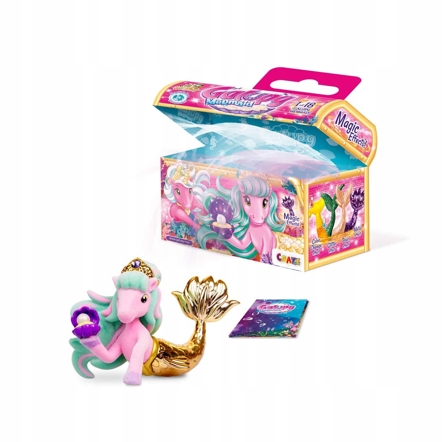 Figurka Gal Upy Mermaid s efekty Swarovski a zlatou korunou pro dívky
