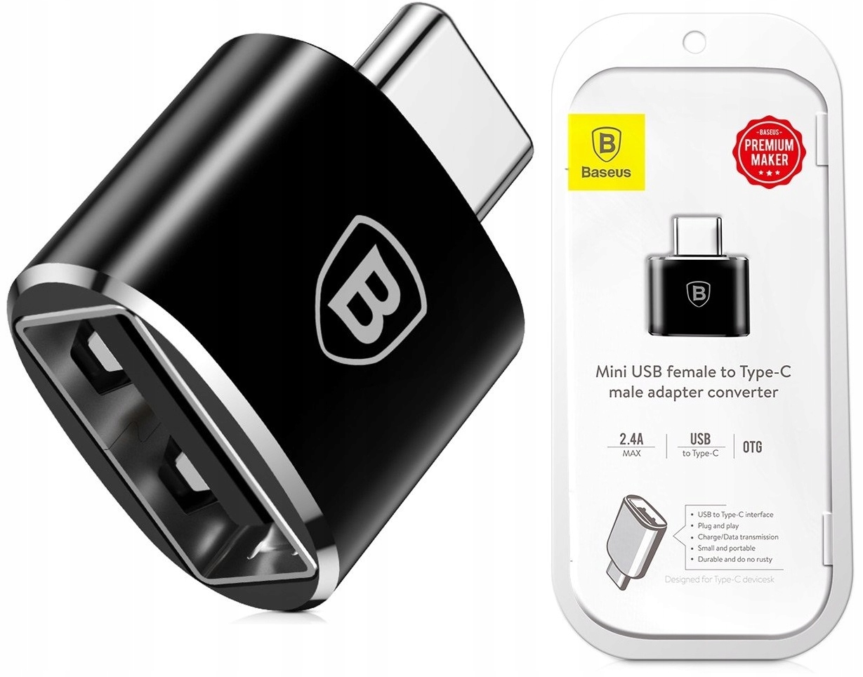

Baseus adapter przejściówka Usb-a do Usb-c Otg