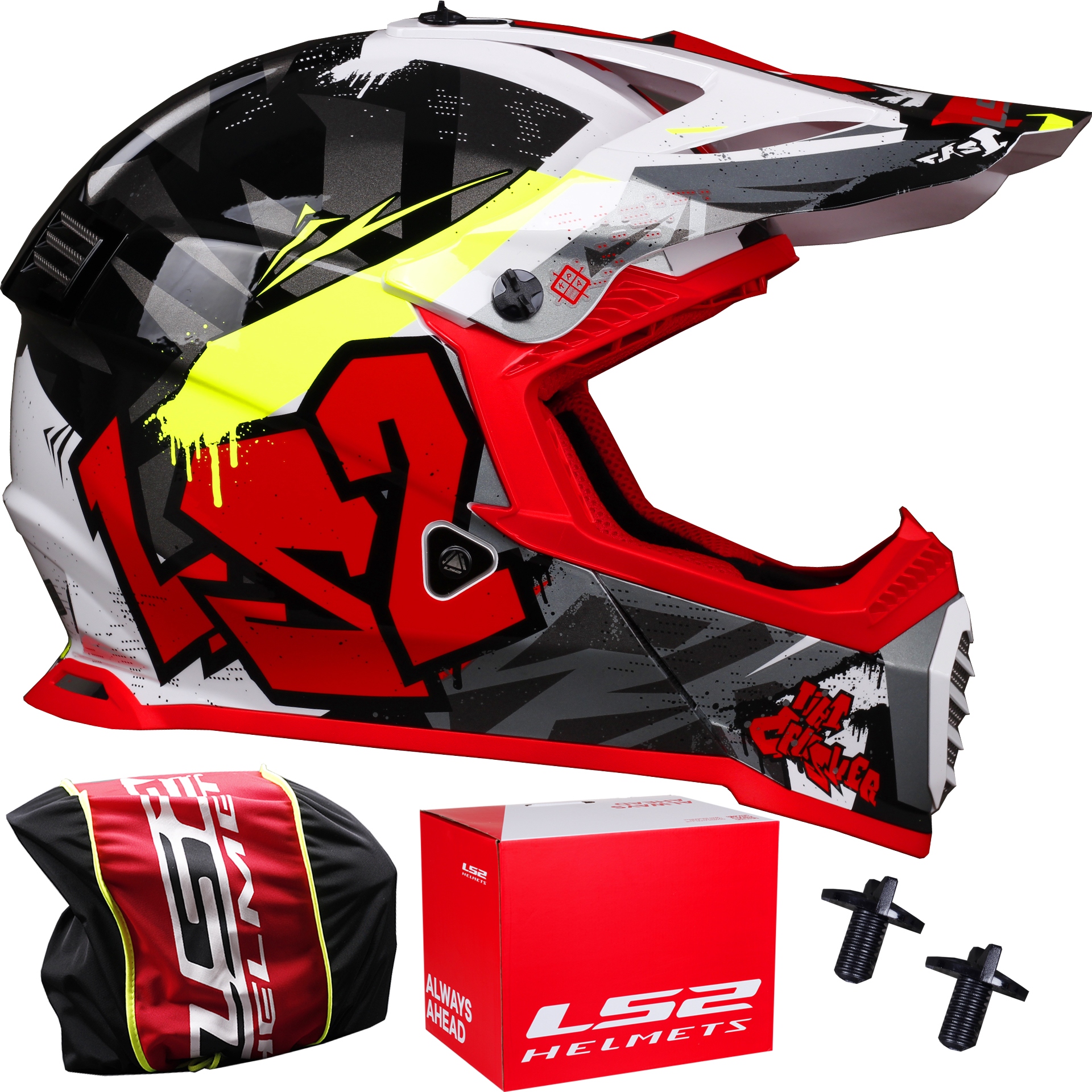 

Kask Cross LS2 MX437 Fast Evo Atv Crusher Red