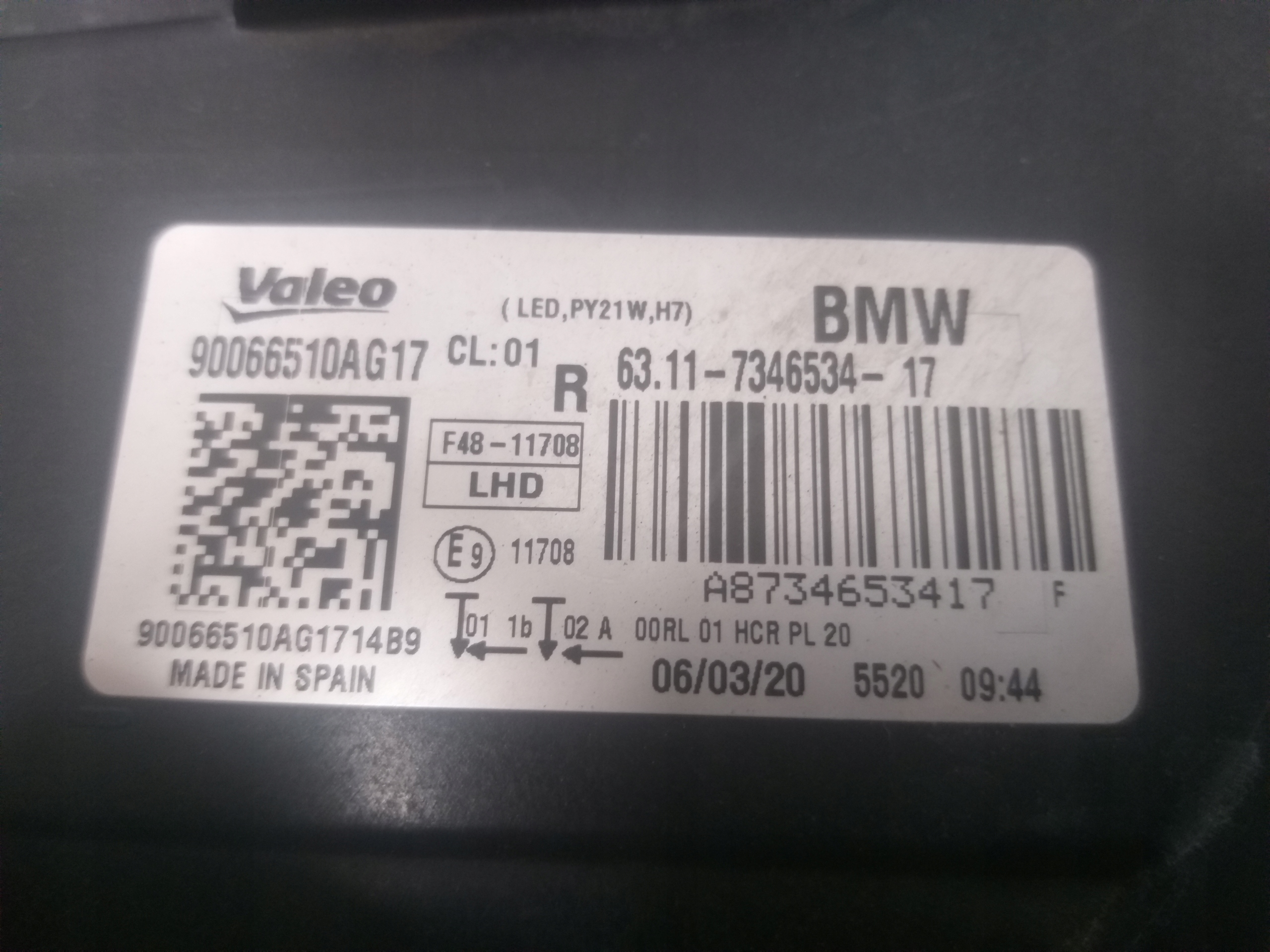 LIGHT FRONT RIGHT BMW X1 F48 7346534-17