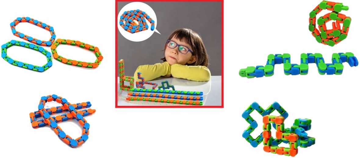 ŁAŃCUCH WĄŻ ZABAWKA ANTYSTRESOWA FIDGET 9257 Bohater brak