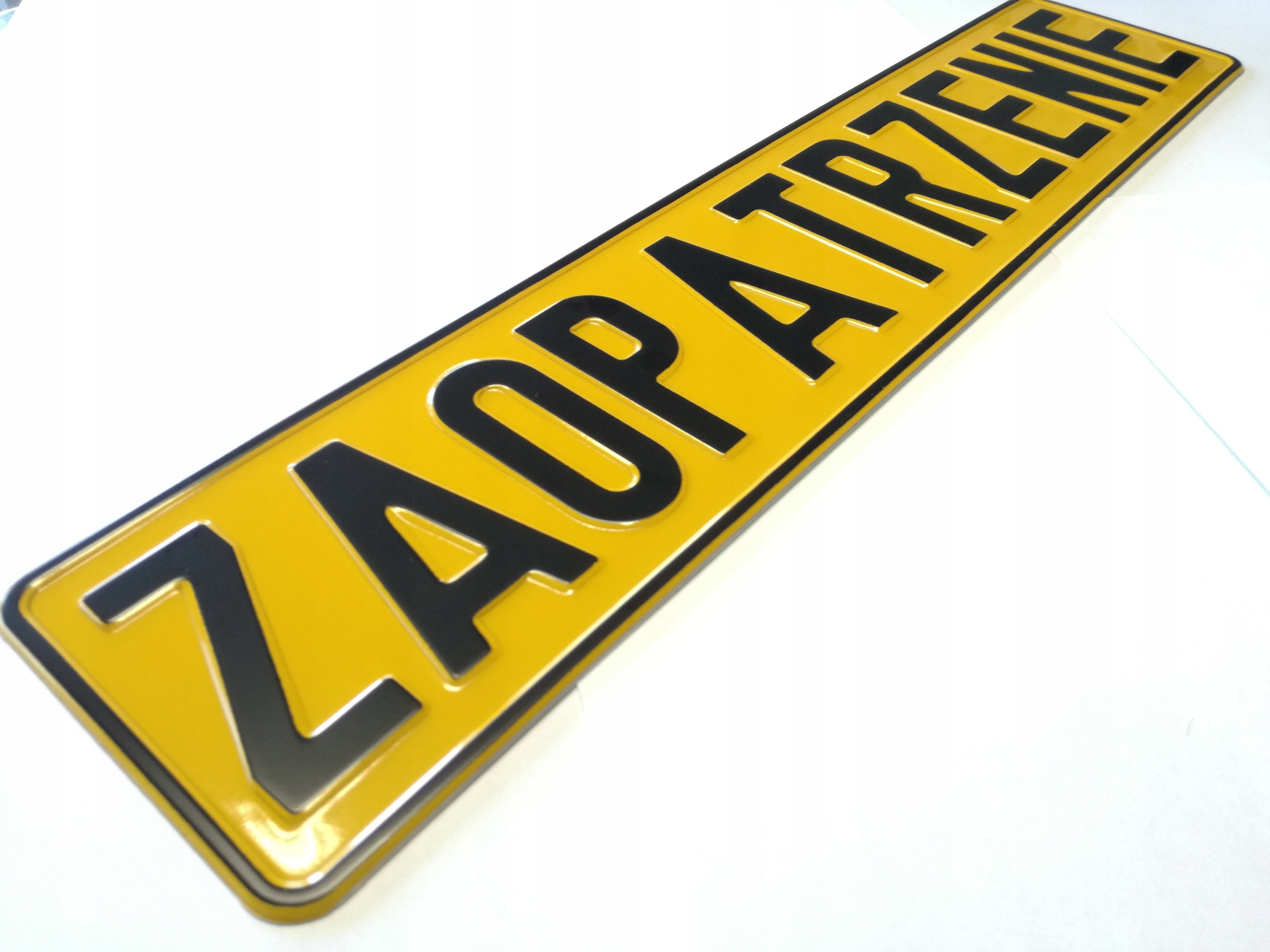 Tablica ZAOPATRZENIE na szybę do auta