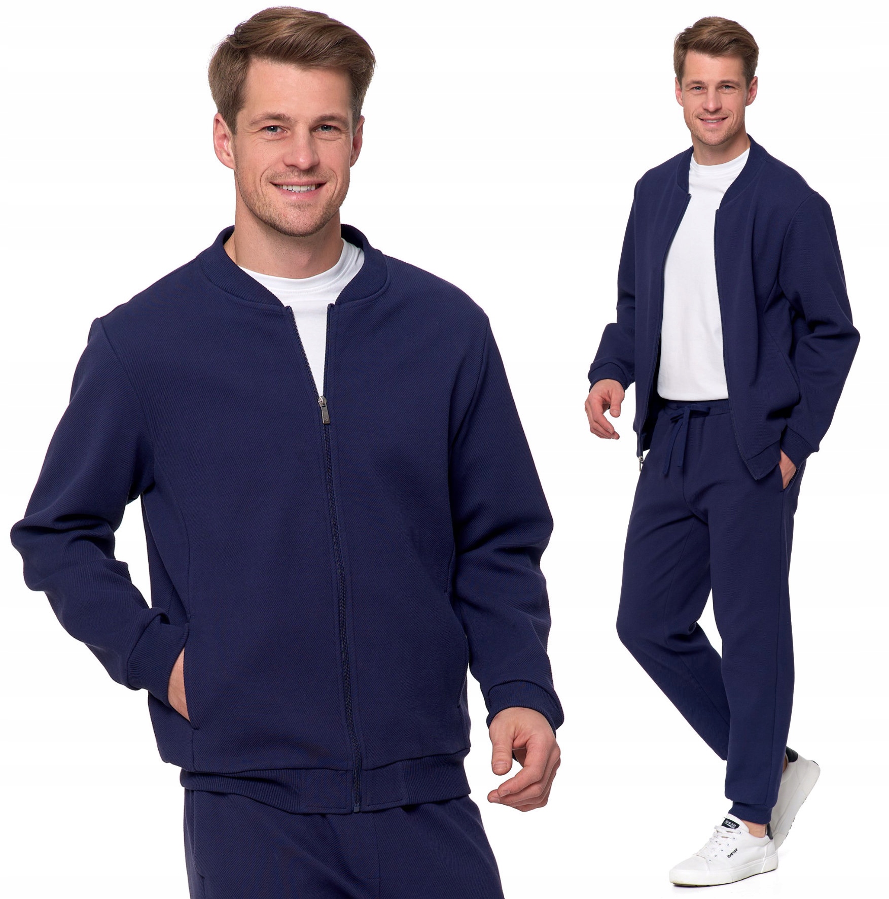 Pánská Moraj S Pánská Mikina Stavem Bez Kapuce Modrá, 3XL