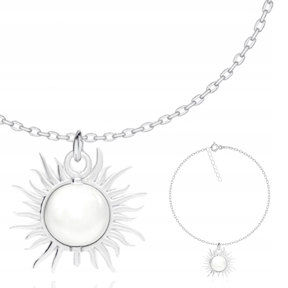 Sluneční Hvězda S Perlou Perly Stříbrný náramek ankr stříbro 925