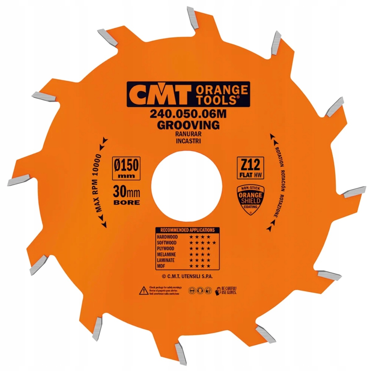 Cmt 240.030.06M Fréza míčová D=150 F=30 Z=12 K=3,0/2,0
