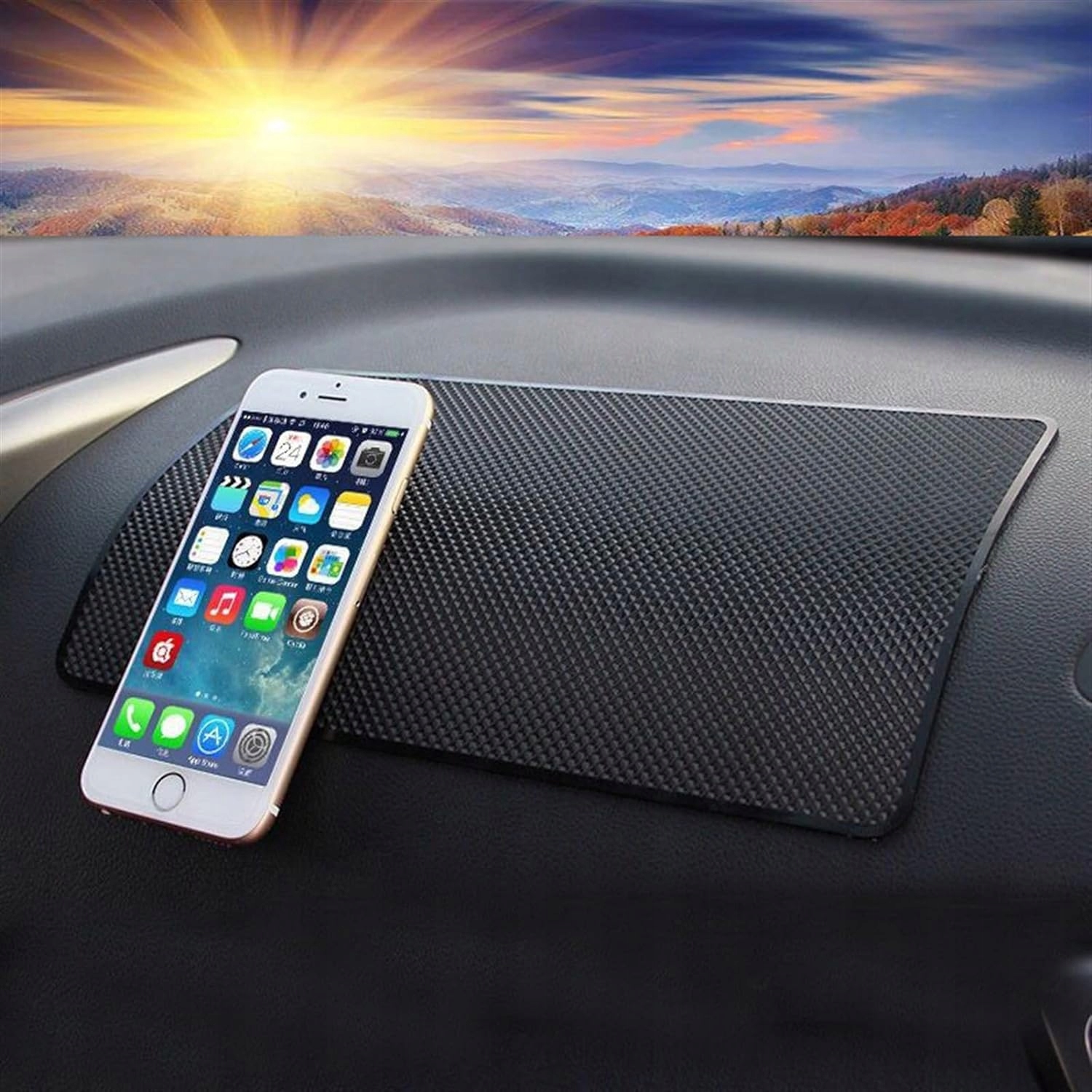 MATA ANTYPOŚLIZGOWA DO SAMOCHODU DUŻA PODKŁADKA NA TELEFON DO AUTA XXL Marka bez marki