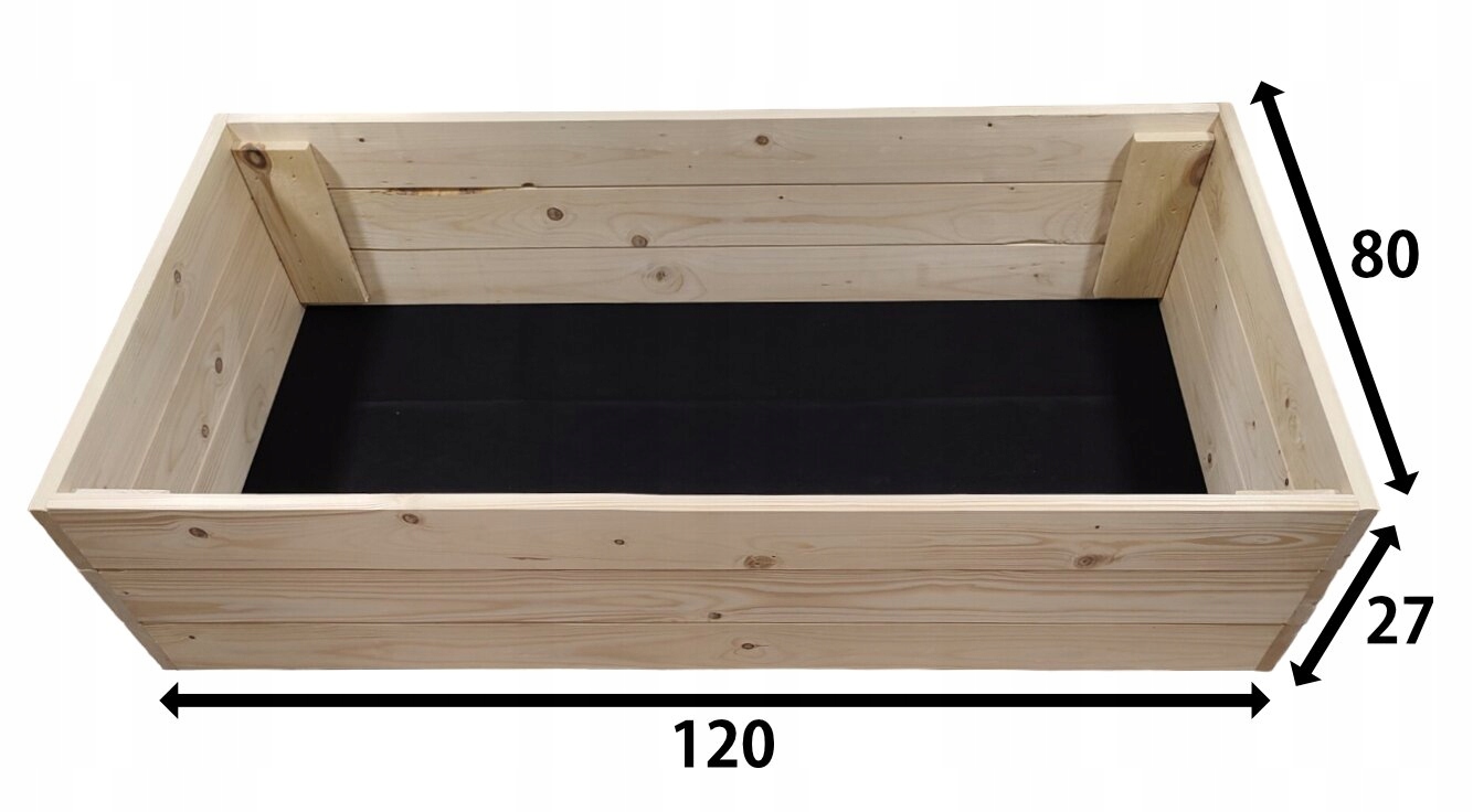 WARZYWNIAK SKRZYNIA NA WARZYWA ZIELNIK 80x120 INSPEKT WYSOKI + AGROWŁÓKNINA EAN (GTIN) 5905815731857