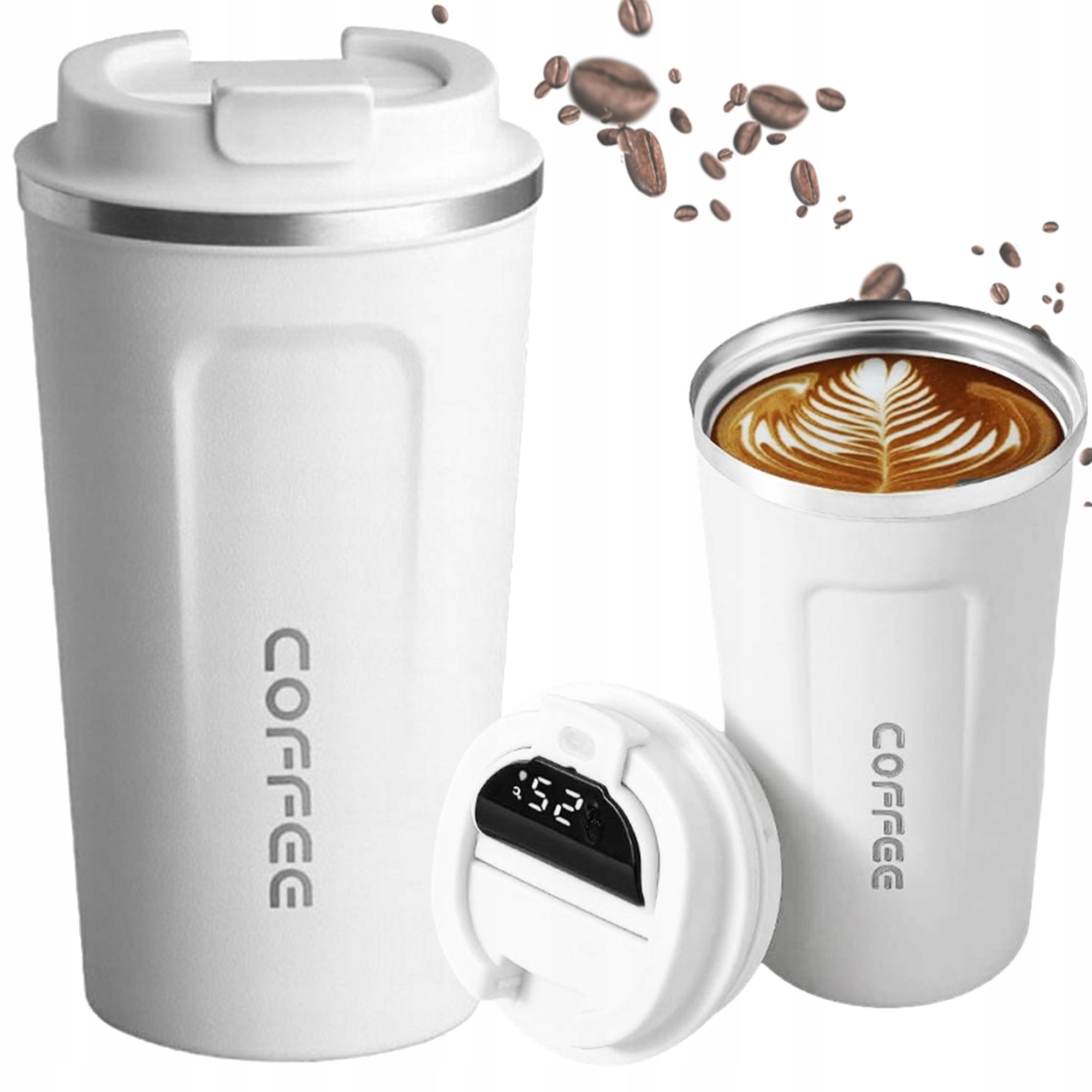 KUBEK TERMICZNY TERMOS 510ML WYŚWIETLACZ EKRAN LCD SMART ELEGANCKI