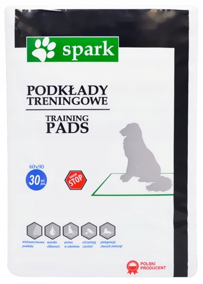 Levně Absorpční podložky pro výuku čistoty pro psa Spark 90x60 cm 30 kusů